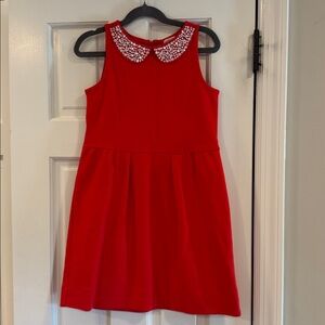 Crewcuts Red Dress with Crystal Embellishments